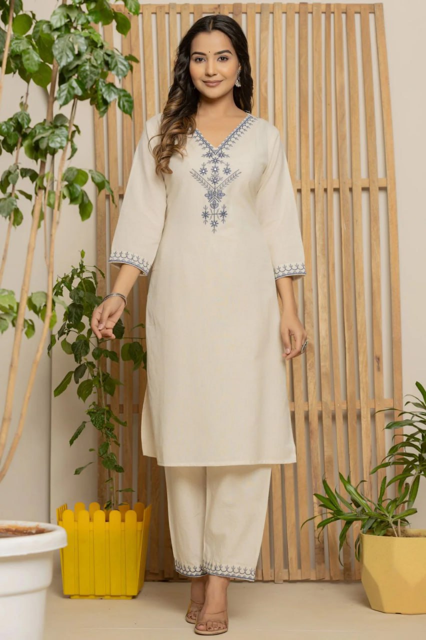 Indigo Breeze – Premium Khadi Cotton Set