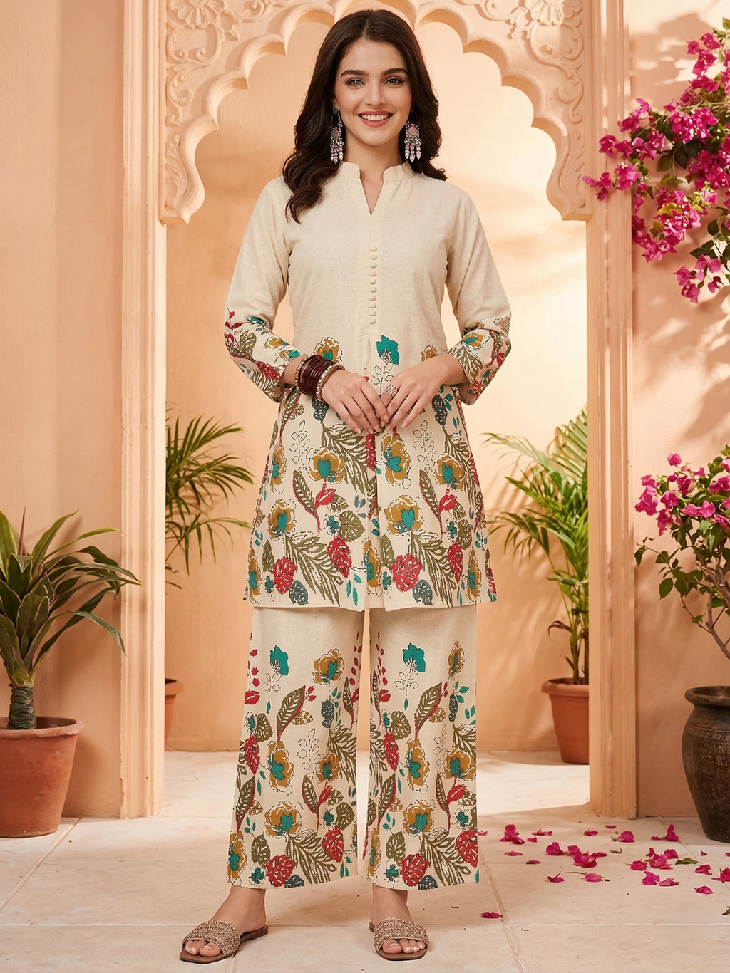Khadi Cotton Palazzo Pair