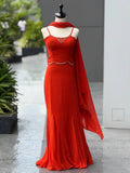 Burning orange Lehenga